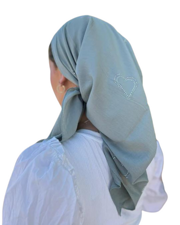 Scarf Bar Swarovski Summer Collection Key Lime Hearts Square Scarf myselflingerie.com